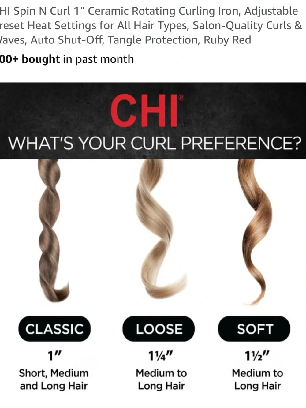 CHI Spin N Curl 1″ Ceramic Rotating Curling Iron